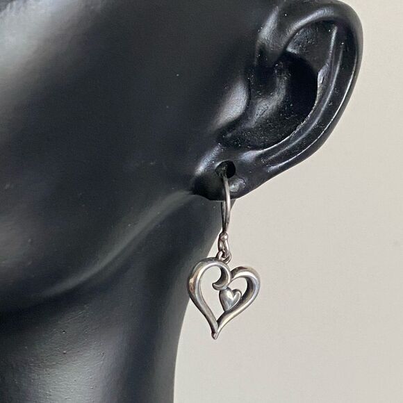 James Avery Retired Joy Of My Heart Dangle Earrings - Picture 2 of 4